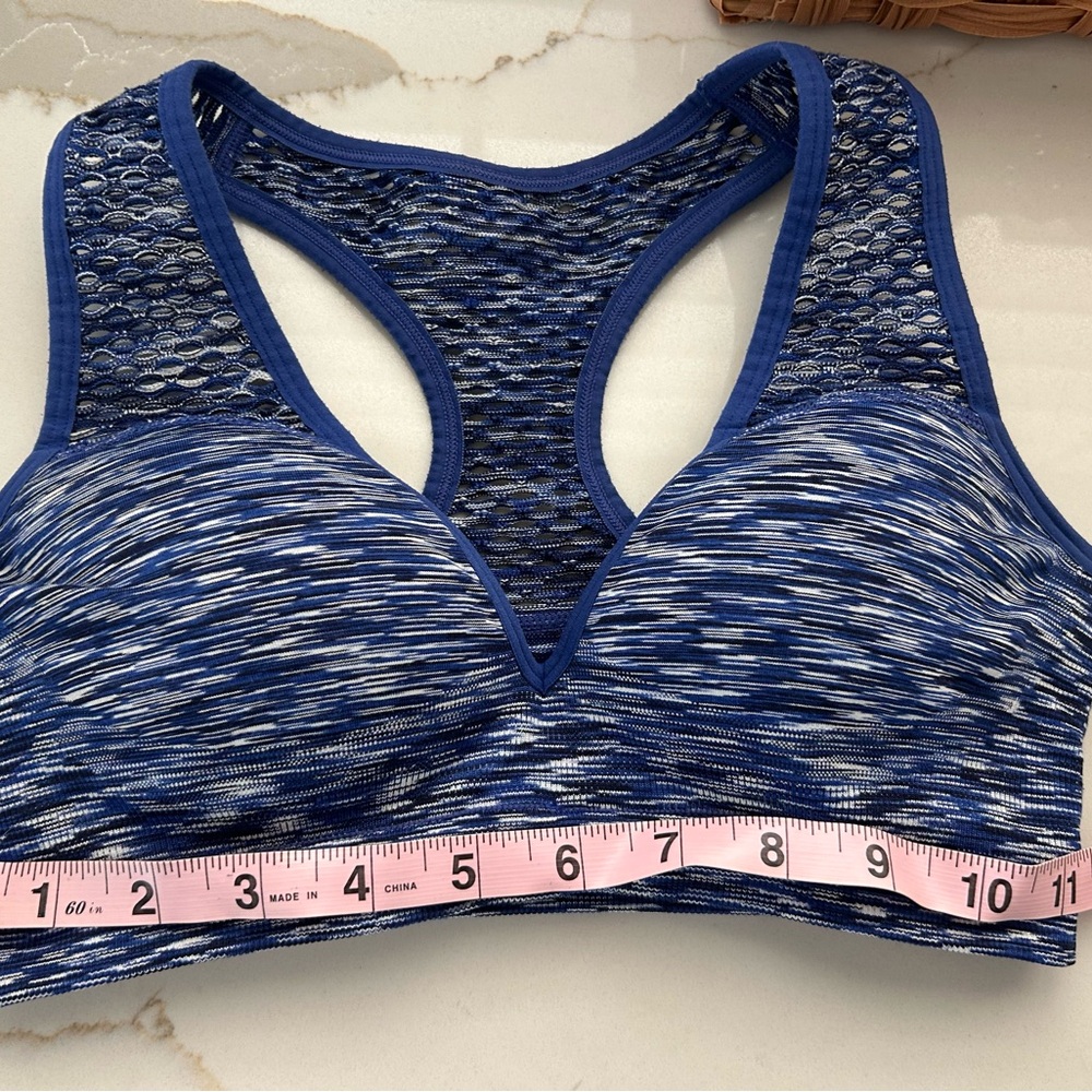 PINK Victoria's Secret Blue Sports Bra with Racerback Design